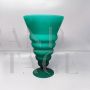 Vaso in vetro di Murano verde di Michielotto, anni '60                            