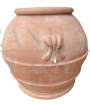 Enorme vaso orcio antico per olio in terracotta con marchio, Toscana XIX secolo                            