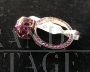 Anello in oro rosa con zaffiri rosa                            