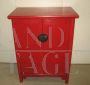 Credenza mobiletto antico cinese laccato rosso. Epoca 1800