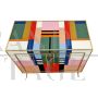 Credenza design a due ante in vetro colorato