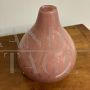 Vaso vintage in vetro di Murano rosa con bolle, metà XX secolo