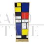 Coppia di colonne design in vetro stile Mondrian