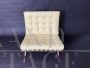 Poltrone Barcellona di Mies Van Der Rohe per Knoll in pelle beige                            