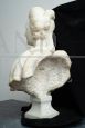 Scultura antica busto di Maria Antonietta in marmo bianco statuario