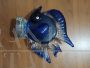 Scultura di pesce in vetro di Murano blu attr. Cenedese