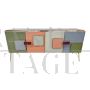 Credenza madia design a 4 ante in vetro multicolore