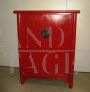 Credenza mobiletto antico cinese laccato rosso. Epoca 1800