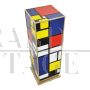 Coppia di colonne design in vetro stile Mondrian