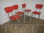 Set di 4 sedie vintage rosse in formica