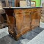 Servante credenza cappuccina antica Carlo X con piano in marmo                            