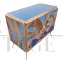 Credenza design in vetro e bamboo con motivi marini