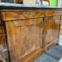 Servante credenza cappuccina antica Carlo X con piano in marmo