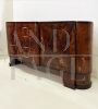 Credenza buffet Art Déco in radica con cassetti e sportelli