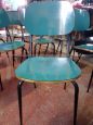 Set di 8 sedie vintage anni '60 in formica e ottone