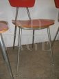 Set di 4 sedie vintage rosse in formica