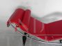 Chaise longue stile Bauhaus in vera pelle rossa, recente produzione