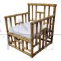 Coppia di poltrone in bamboo e rattan