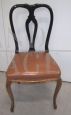 Set di 6 sedie anni '50 imbottite stile Chippendale 