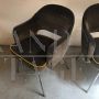 Set di 4 poltroncine vintage in velluto, stile Gastone Rinaldi