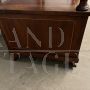 Console antica dell'800 con cassetti e piano in marmo bardiglio