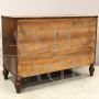 Antica credenza Carlo X in noce con cassetti scanalati, Italia '800