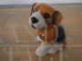 Scultura di cane beagle in ceramica, anni '80