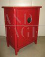 Credenza mobiletto antico cinese laccato rosso. Epoca 1800