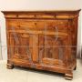 Credenza antica cappuccina Luigi Filippo in noce '800 con ante e cassetti