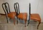 Set di 6 sedie anni '50 imbottite stile Chippendale 