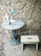 Tavolino vintage shabby chic rotondo