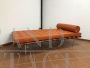 Daybed Barcelona di Mies Van Der Rohe per Knoll in pelle arancione