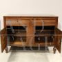 Antica credenza Carlo X in noce con cassetti scanalati, Italia '800