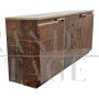 Credenza moderna in stile art déco in radica e ottone