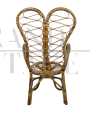 Sedie vintage in rattan con schienale alto, design anni '60