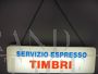 Insegna luminosa vintage Servizio Espresso Timbri, anni '70                            