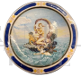 Raro piatto antico Ginori Jafet Torelli del 1870 in maiolica                            