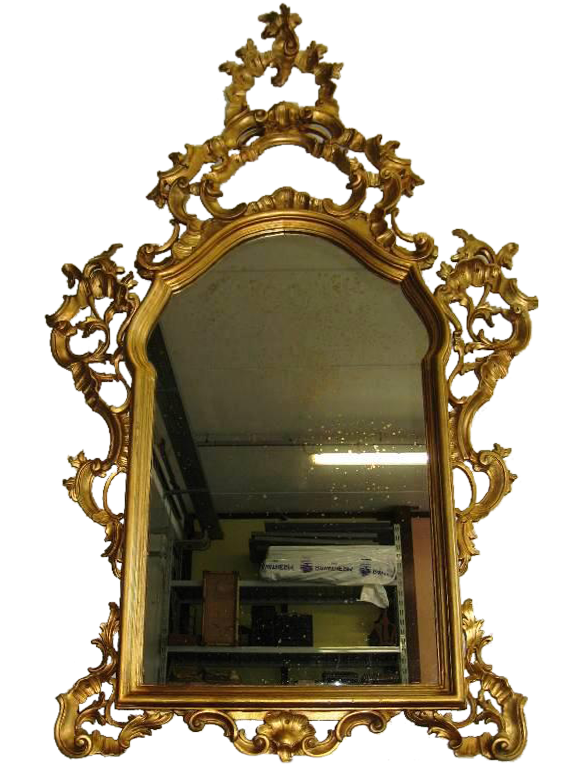 Baroque Oval Mirror Frame, Large Wooden Ornate Mirror Trim