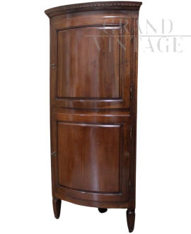 Antique rounded corner cupboard from the Louis XVI period, 18th century