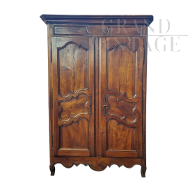 Antique Provencal wardrobe with two doors, 19th century France