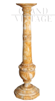 Antique yellow marble column from the 19th century     