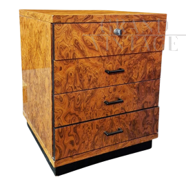 Small art deco drawer unit in thuja briar