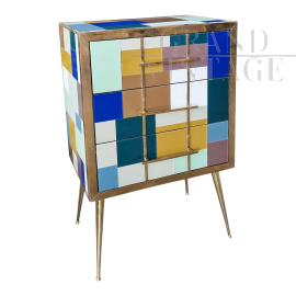 Small dresser in vintage style in Murano glass