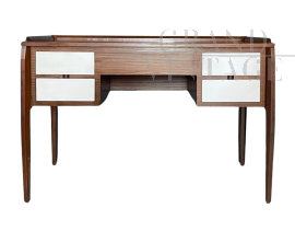 Gio Ponti 1950s desk in mahogany