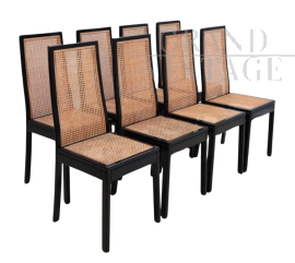 Set of eight 840 dining chairs by Tito Agnoli for Montina, 1970s