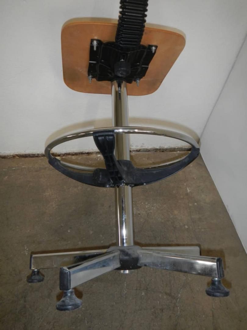 Office stool with backrest, 1980s