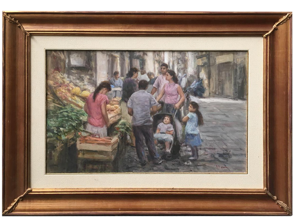 Painting by Tonino Manna - The Market