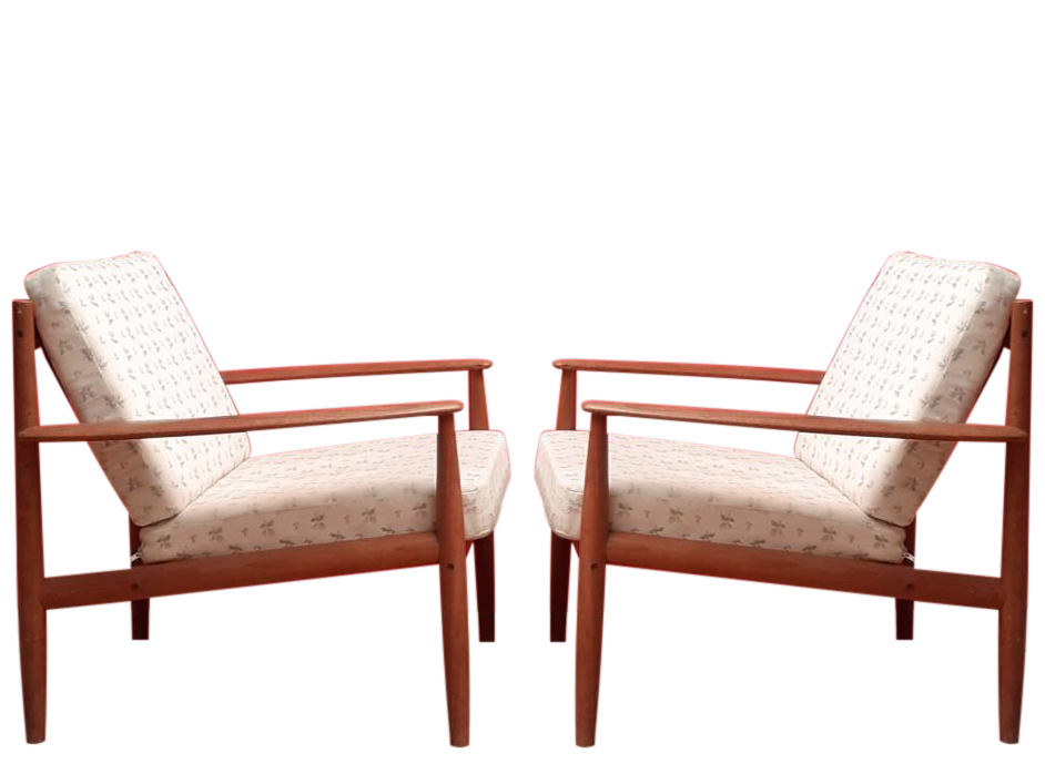 Grete Jalk Danish armchairs for France & Son, 1960s