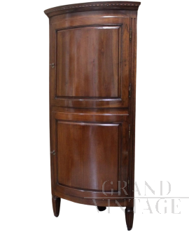 Antique rounded corner cupboard from the Louis XVI period, 18th century