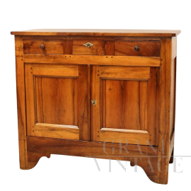 Antique small Louis Philippe sideboard in walnut from the 19th century